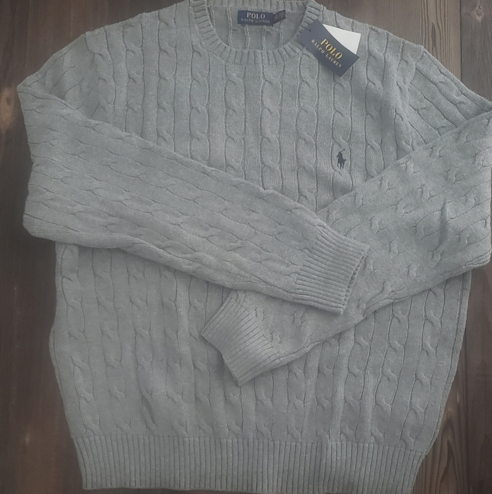NWT Polo Cable Knit Pullover Sweater XXL